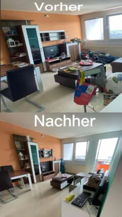 Vorher-Nachher: Wohnzimmer – echtes Projekt